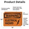 Signmission Electrical Hazard OSHA Warning Sign, Vinyl Decal, 14in W x 10in L, 2PK OS-2PACK-WS-D-1014-L-19660 - alternate 6